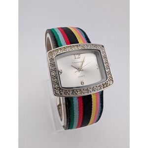Vernier Women's Quartz Watch 31mm Case Multicolor Bangle Band- New Battery